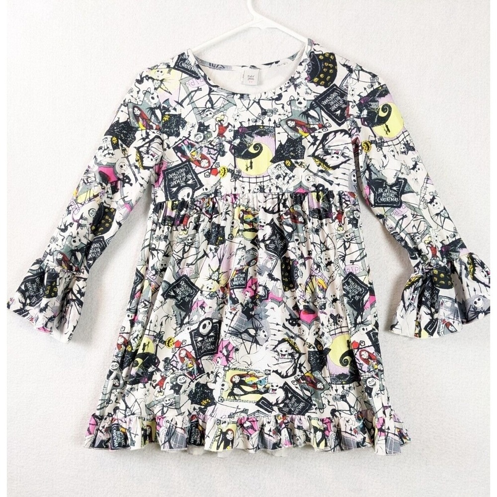 Dash Of Glitter Girls Shirt Top Size 5XL Long Sleeve Nightmare Before Christmas